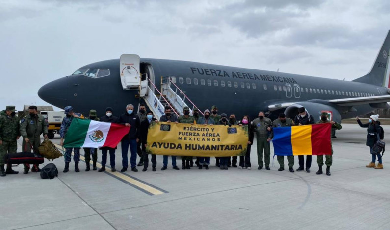 Aterriza en Rumania avión de la Fuerza Aérea Mexicana para trasladar a connacionales