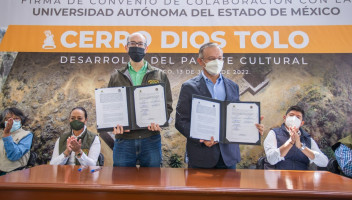 Impulsarán UAEM y Toluca el parque cultural Cerro del Dios Tolo
