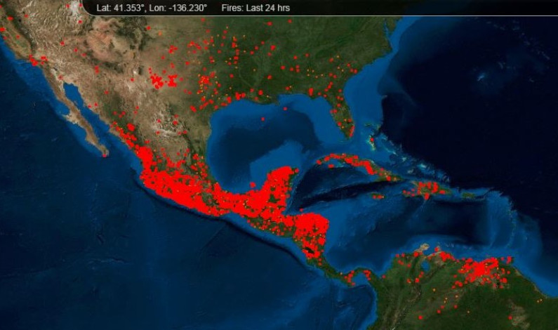 Muestra la NASA vía satélite los incendios en México