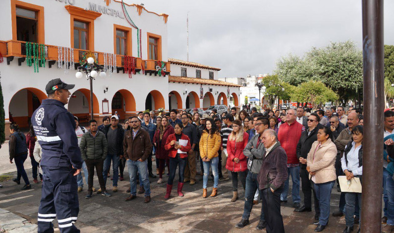 Se sumó Almoloya de Juárez a macro simulacro sísmico