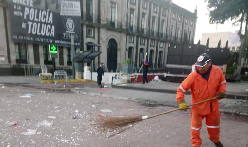 Dejaron las Fiestas Patrias más de 120 toneladas de basura en Toluca