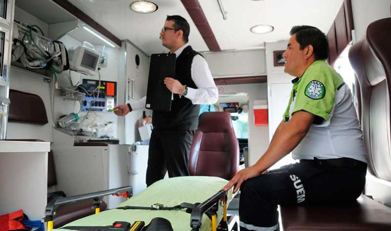 Verifican que ambulancias cumplan con requerimientos técnicos y humanos