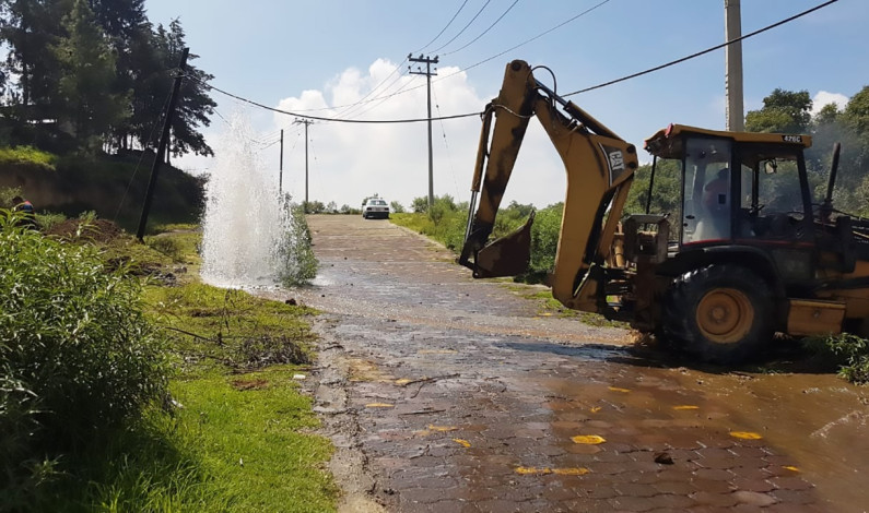 Reparan fuga de agua que afectó a 7 municipios del sur-oriente mexiquense