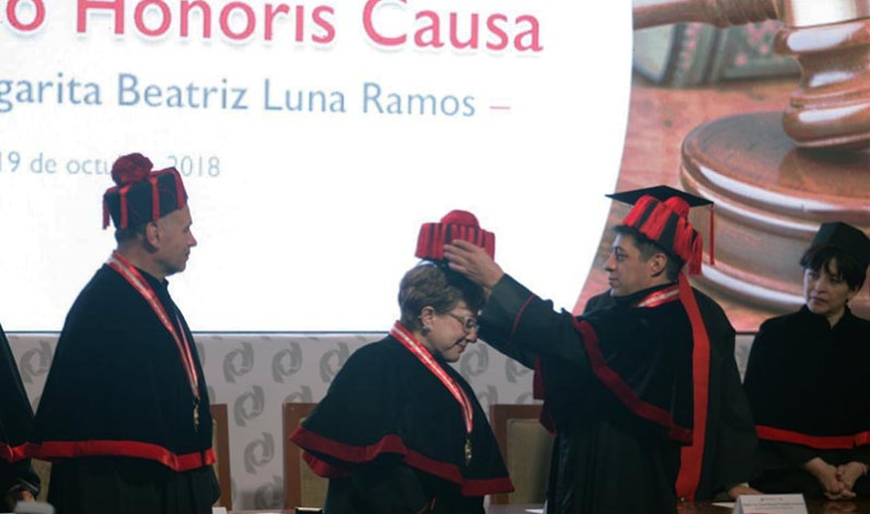 Otorgan Doctorado Honoris Causa a la Ministra Margarita Luna Ramos