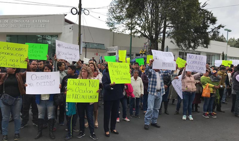 Cierran calles perredistas para protestar por anulación de elecciones en Ocuilan y Cocotitlán