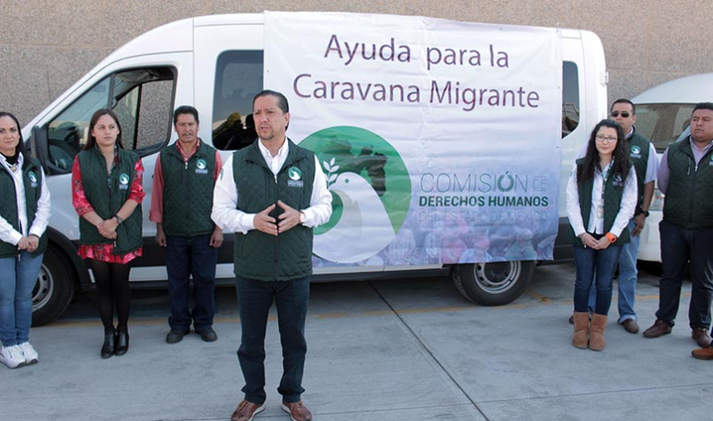 Lleva CODHEM ayuda humanitaria a caravana de migrantes centroamericanos