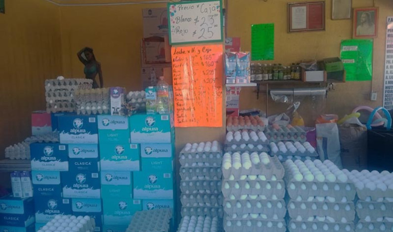 Baja en el Valle de Toluca el precio del kilo de huevo