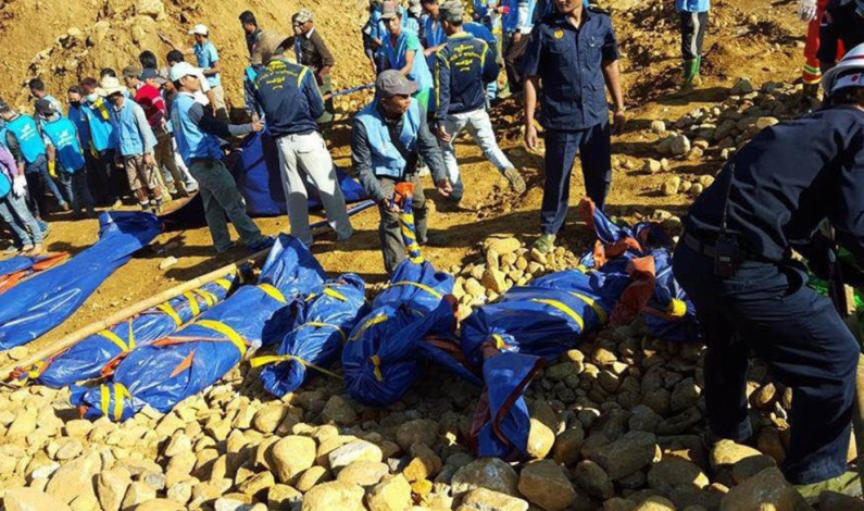 Derrumbe en una mina de jade sepulta a 50 trabajadores en Asia