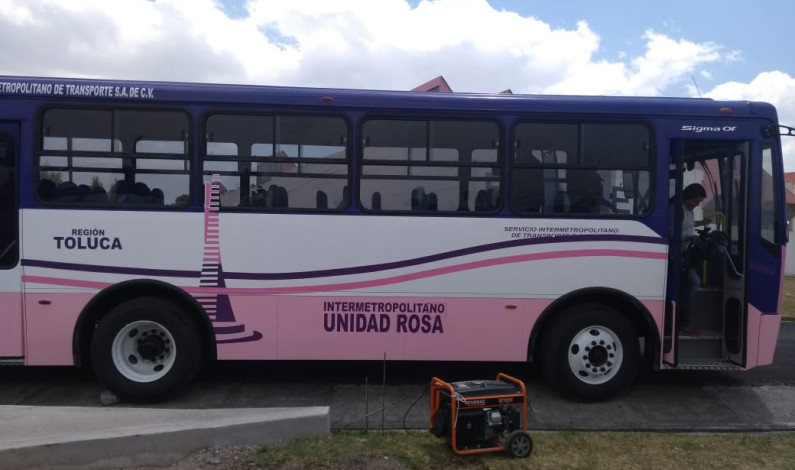 Operan 2 autobuses rosas para todas las mujeres del Valle de Toluca