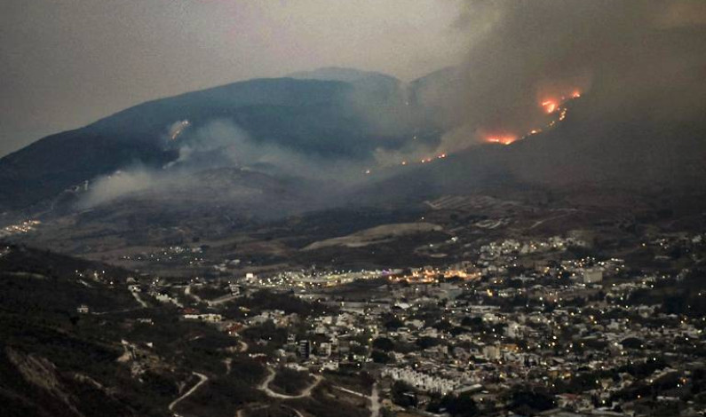 Incendio forestal obliga a suspender clases en Chilpancingo, Guerrero