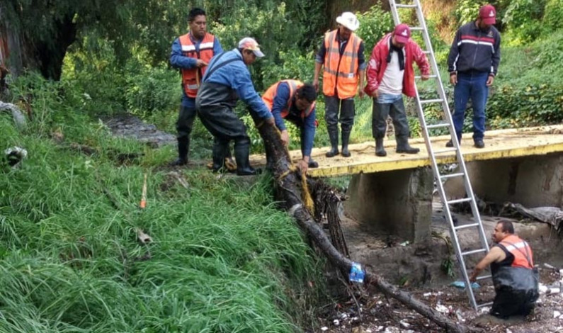 Provocaron inundaciones en Atizapán de Zaragoza 100 toneladas de basura