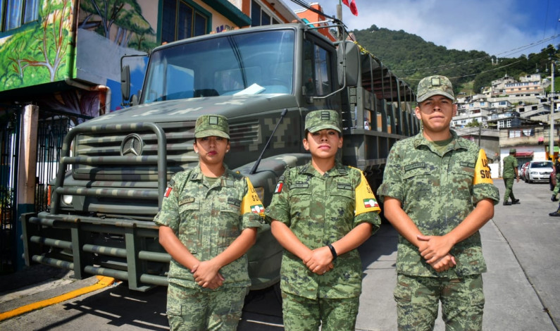 Contribuye personal militar a rehabilitar imagen urbana y calidad de vida en Naucalpan