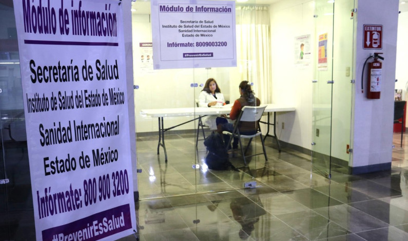 Vigilancia sanitaria en Aeropuerto de Toluca por coronavirus