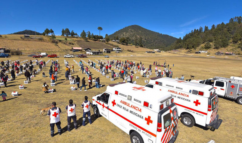 Apoya Cruz Roja a comunidades heladas del Nevado de Toluca