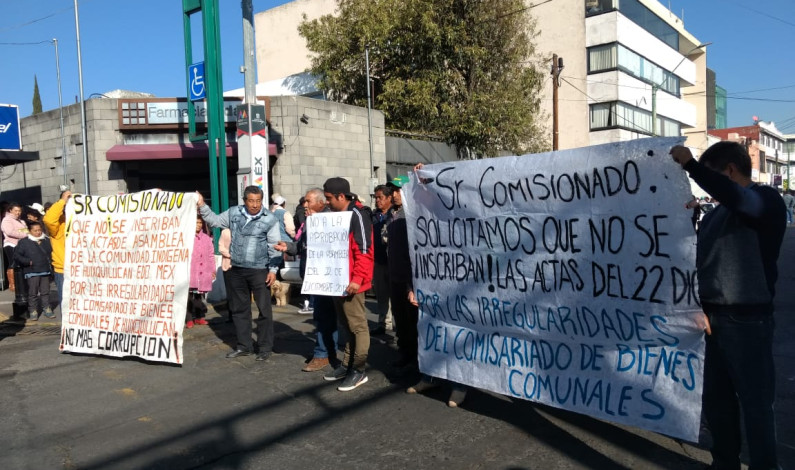 Denuncian comuneros de Huixquilucan maniobra para privatizar tierras indígenas