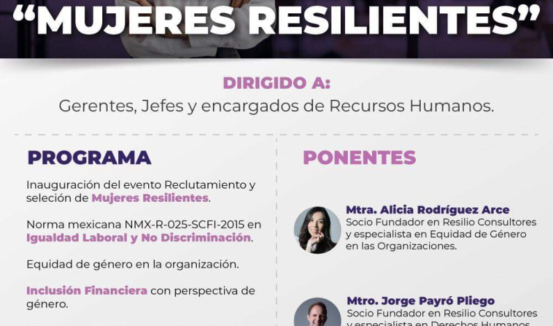 Invitan a conferencia virtual “Mujeres resilientes”