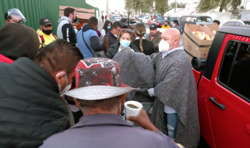 Realizan “caravana de solidaridad” los comerciantes de la Central de Abasto de Toluca