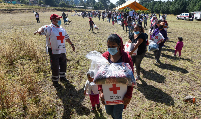 Entrega Cruz Roja Mexicana del Edomex más de 40 toneladas de ayuda humanitaria con el Plan Invernal 2022
