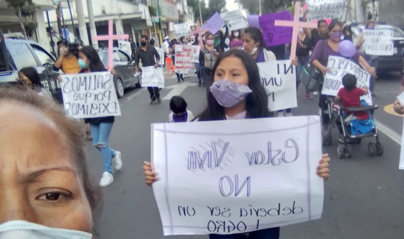 Féminas en Ecatepec alzan la voz por las víctimas de feminicidio y para que se erradique la violencia hacia la mujer