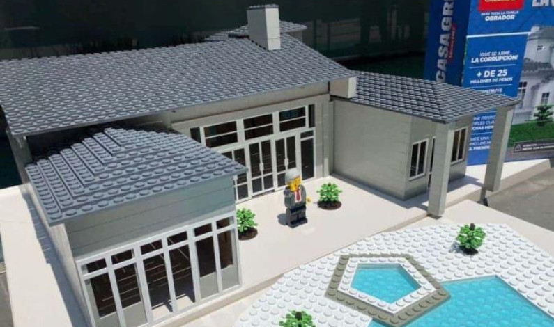 Presenta Xóchitl Gálvez la “Casa Gris”, en versión LEGO