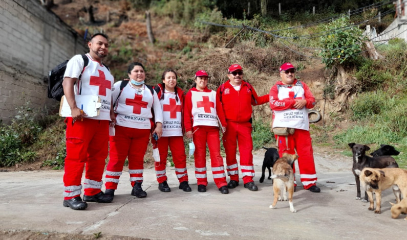 Realiza Cruz Roja Mexicana práctica especializada de Evaluación de Daños y Análisis de Necesidades