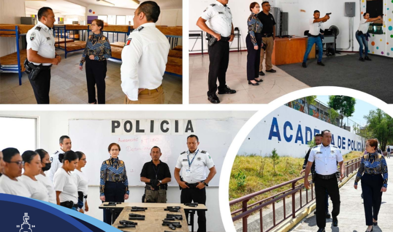 Supervisa Angélica Moya a cadetes de Academia de Policía