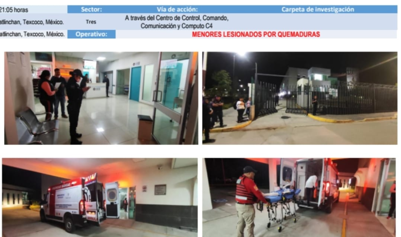 Coordinan protección civil y seguridad pública de Texcoco traslado de pacientes por quemaduras